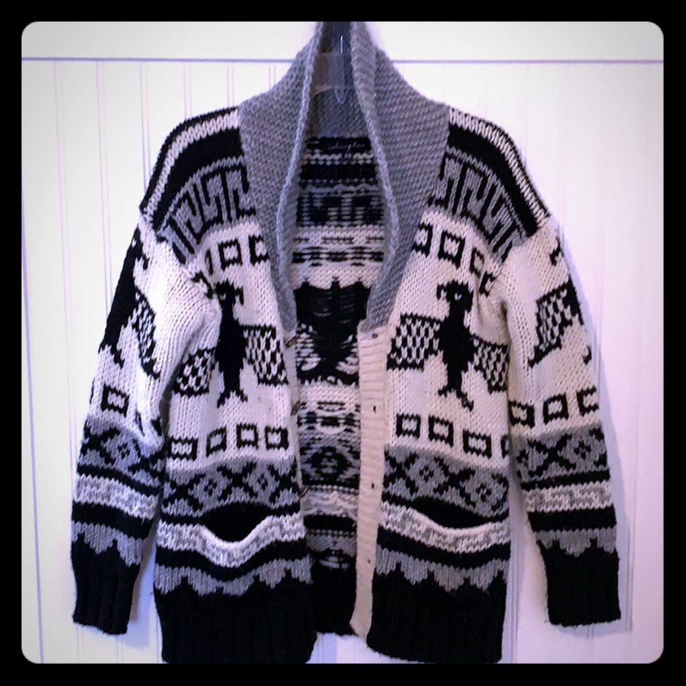 Old school wool cardigan